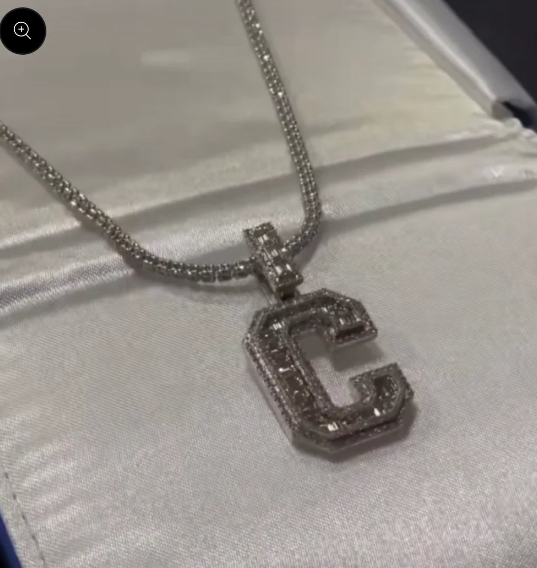 Custom Moissanite Baguette Initial “J”