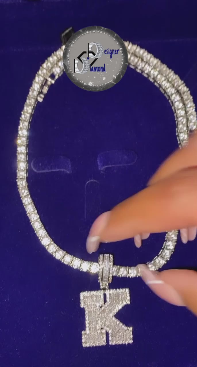 Baguette Initial (Cz stones)