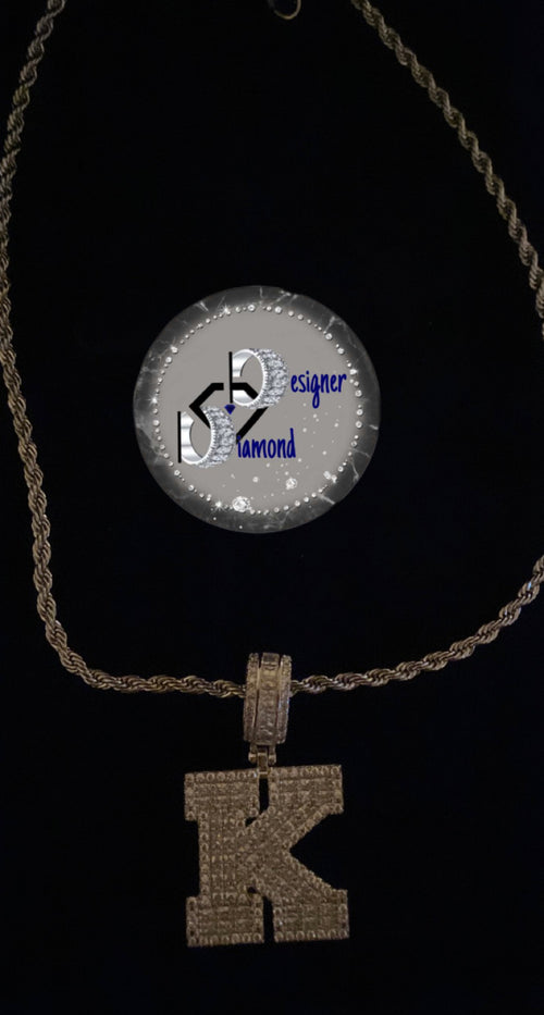 Baguette Initial (Cz stones)