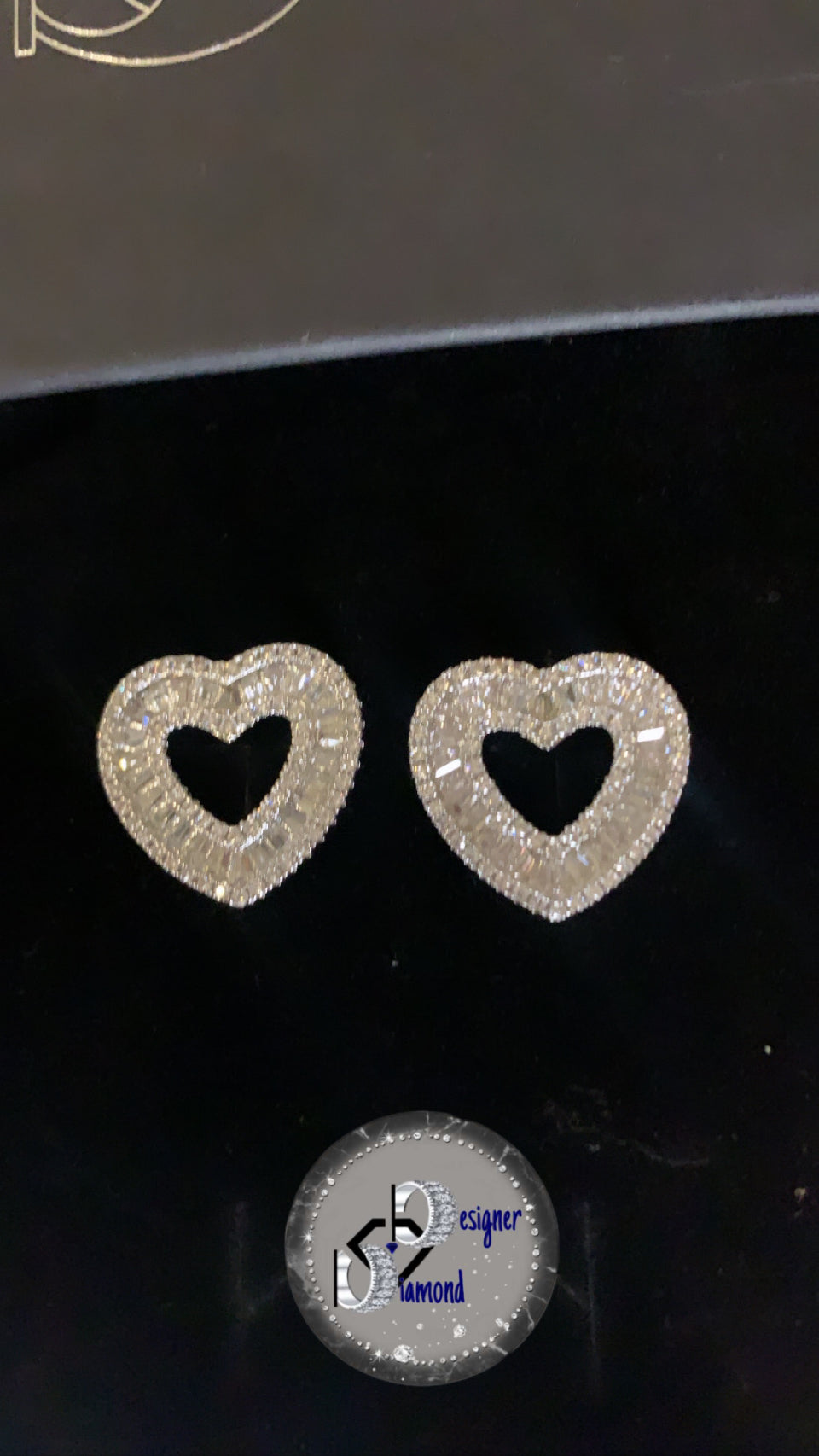 Heart Cut Baguette Earrings