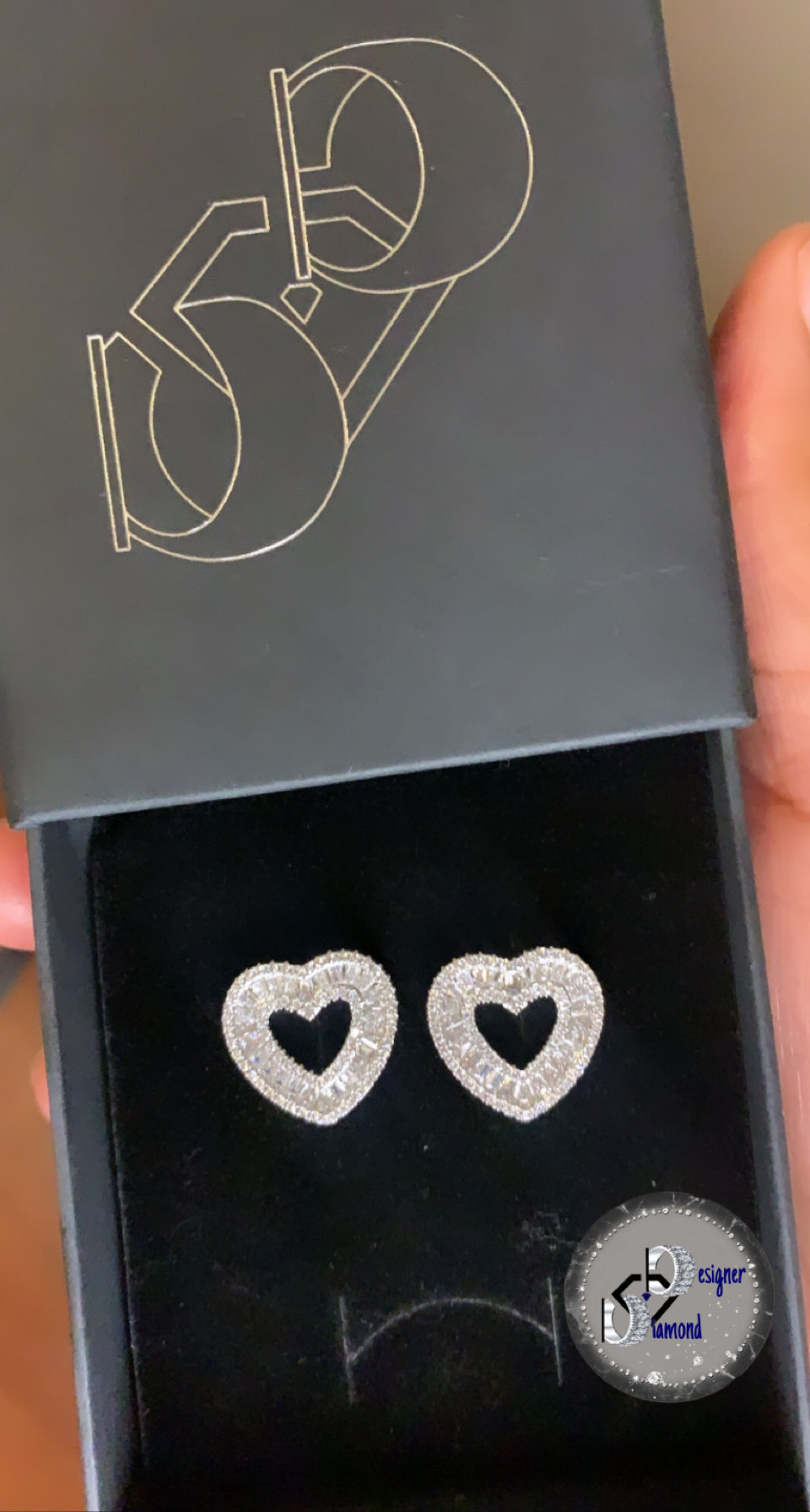 Heart Cut Baguette Earrings